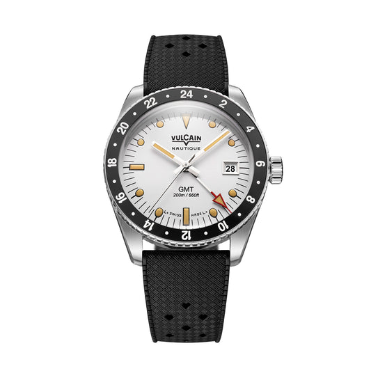 VULCAIN : SKINDIVER GMT BLANC - LUMINOVA BEIGE