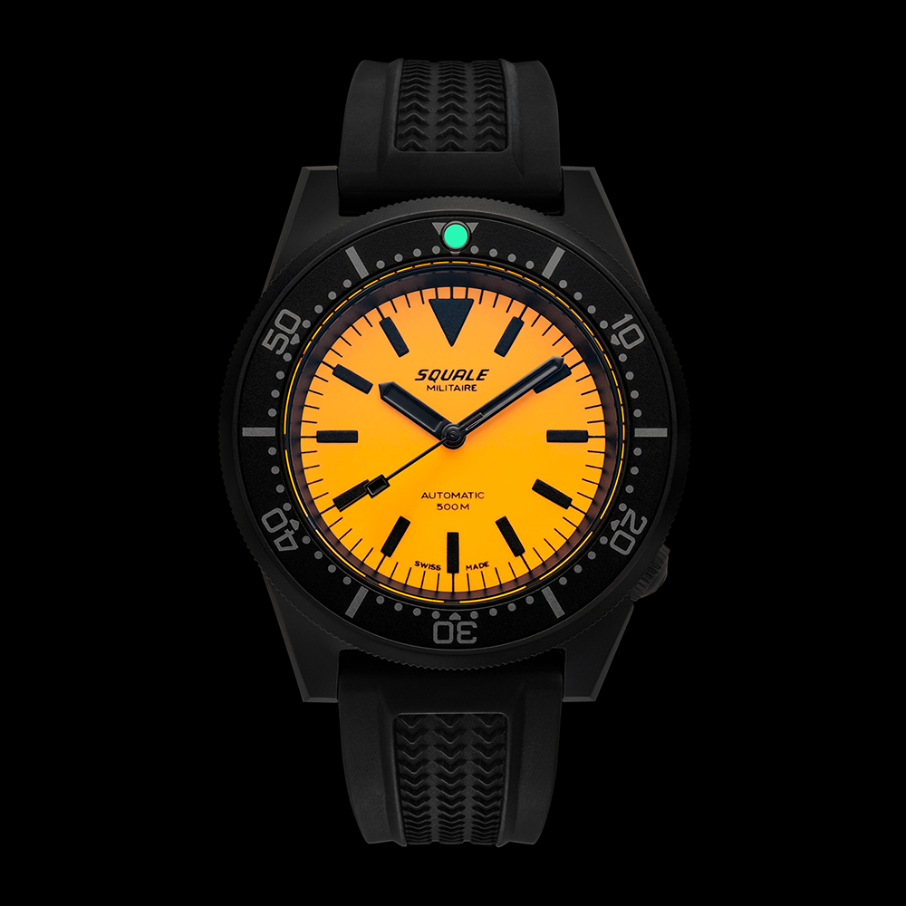 Squale 1521 Full Luminous orange Militaire — luminescence
