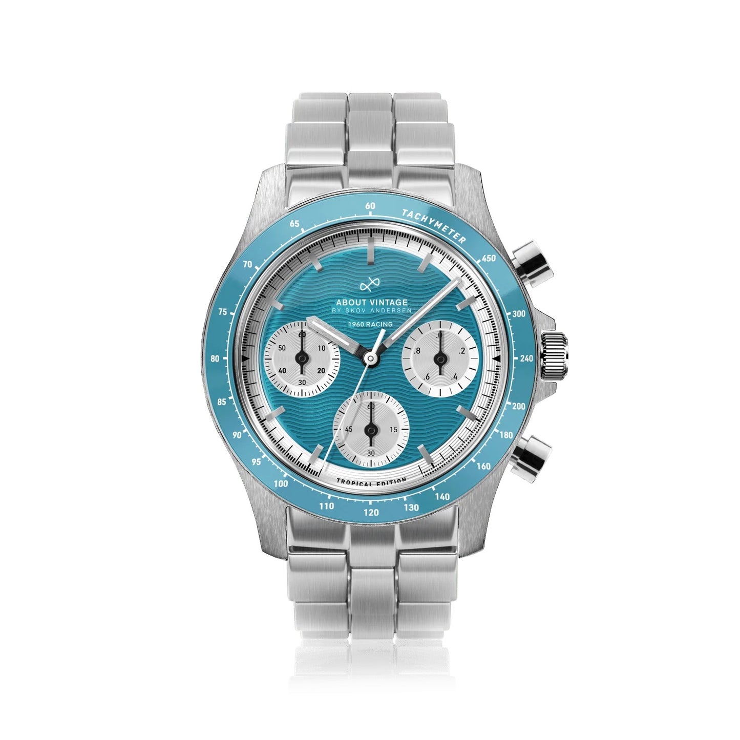 ABOUT VINTAGE: 1960 RACING CHRONOGRAPH - STEEL / BLACK & OFF WHITE