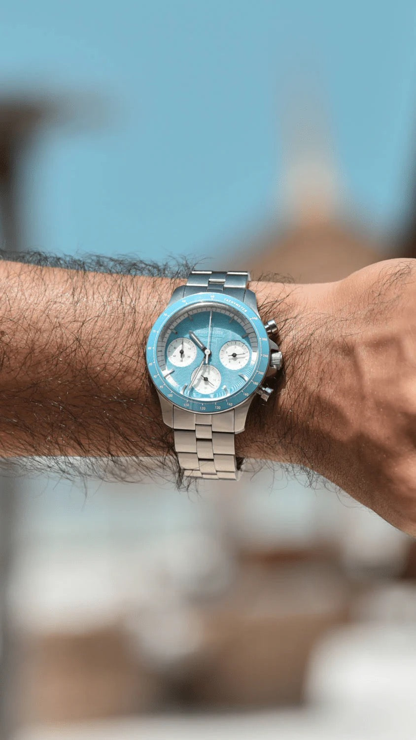 ABOUT VINTAGE: 1960 RACING CHRONOGRAPH - STEEL / BLACK & OFF WHITE