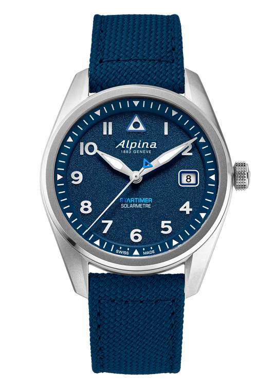 Montre Alpina : Startimer Pilot Solarmètre Bleu AL-140BLW3S26