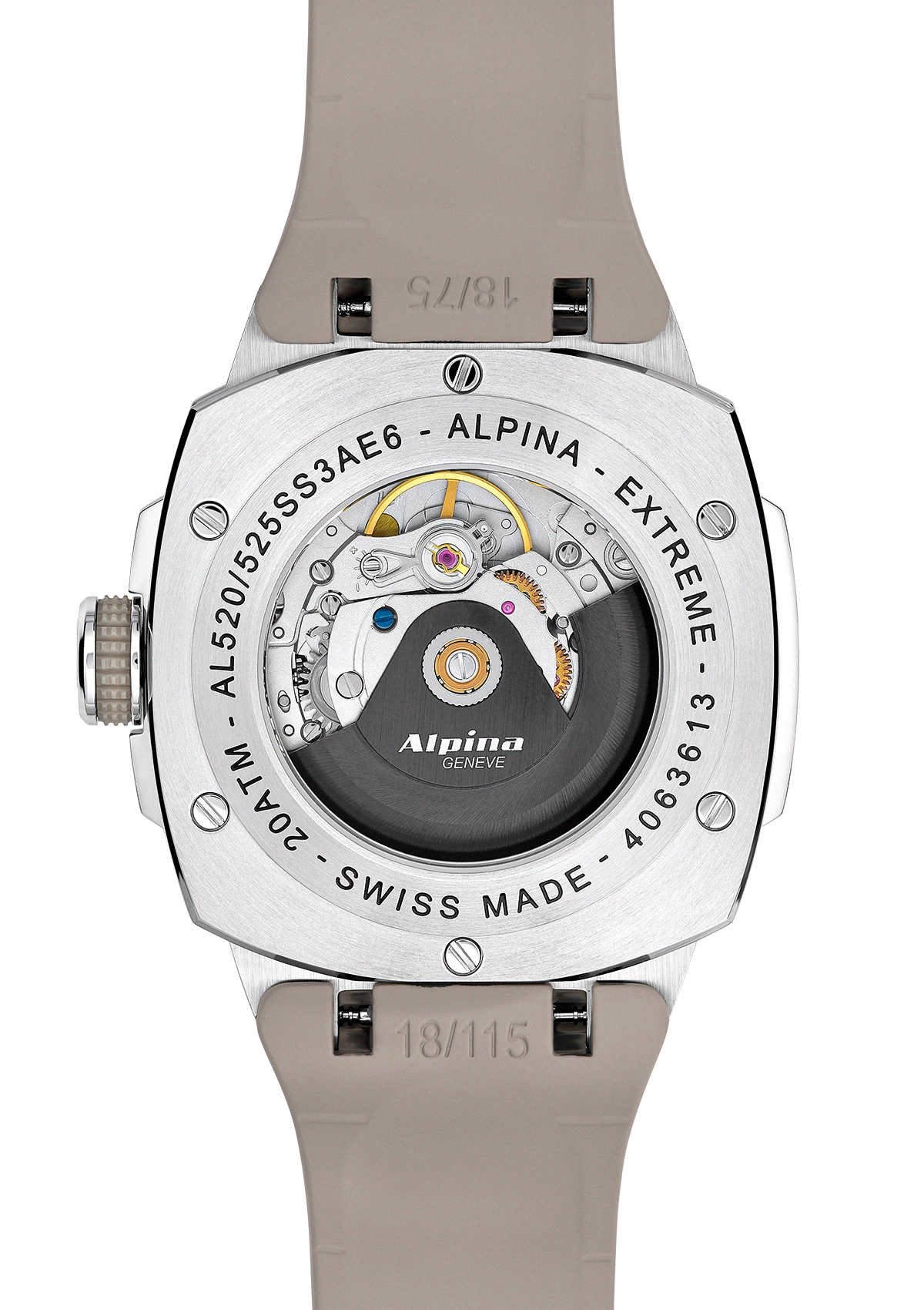 ALPINA : EXTREME AUTOMATIC - CADRAN BEIGE RUBBER