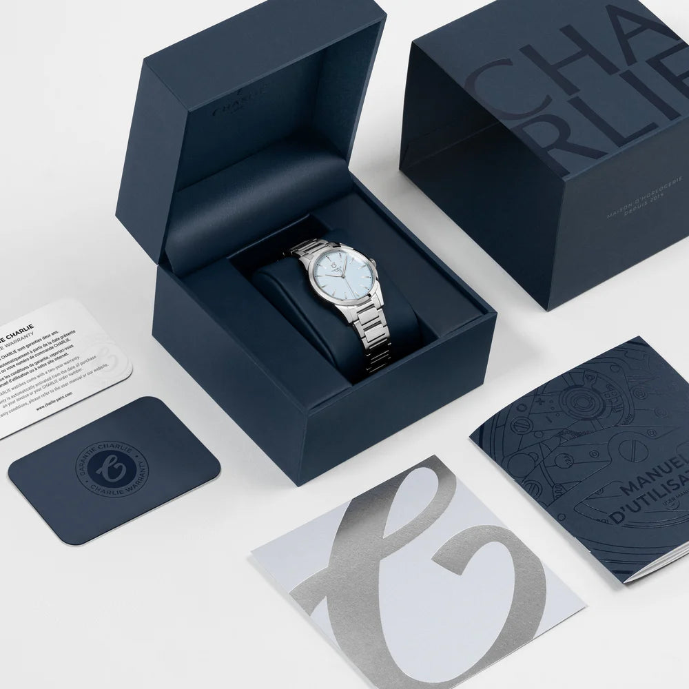 CHARLIE PARIS : AURORE QUARTZ BLEU PASTEL