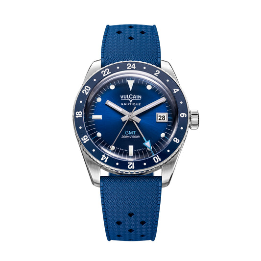 VULCAIN : SKINDIVER GMT BLEU