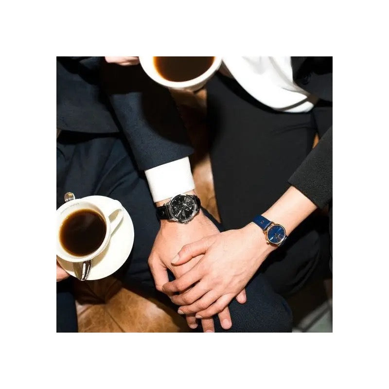 MAURICE LACROIX: ELIROS CHRONO QUARTZ 40 CUERO NEGRO