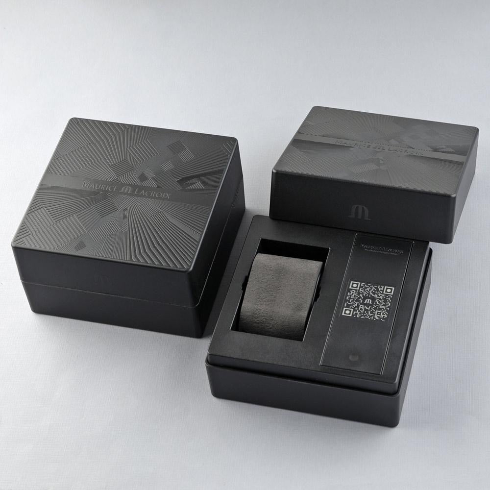 MAURICE LACROIX: ELIROS CHRONO QUARTZ 40 PIEL AZUL