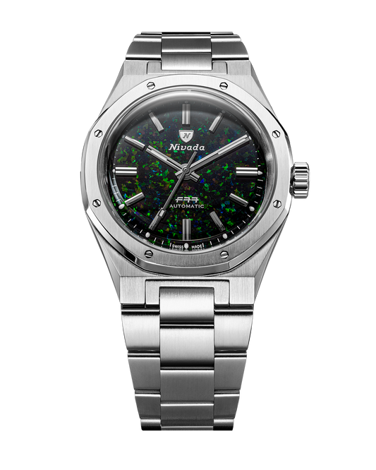 Nivada Grenchen Watch: F77 MKII Black Opal 100th Anniversary Limited Edition