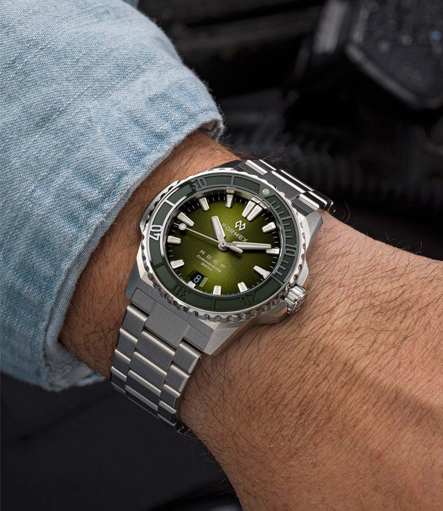 FORMEX : REEF 39,5 MM "BABY" AUTOMATIQUE COSC 300M - VERTE