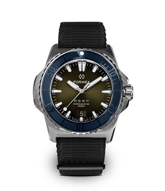 FORMEX : REEF 39,5 MM "BABY" AUTOMATIQUE COSC 300M - VERTE