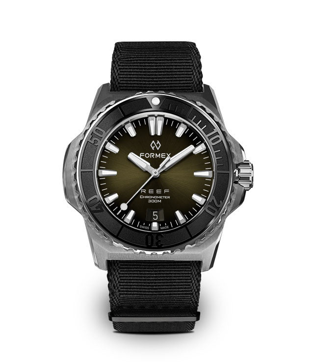 FORMEX : REEF 39,5 MM "BABY" AUTOMATIQUE COSC 300M - VERTE