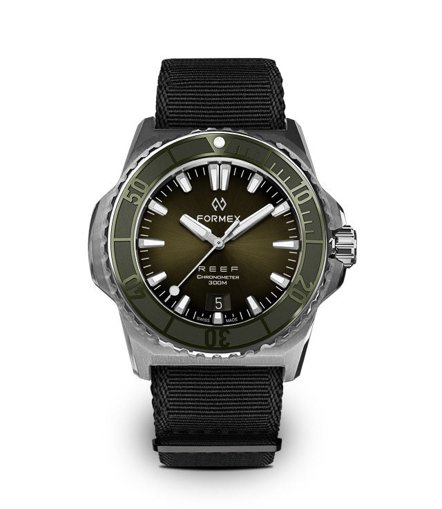 FORMEX : REEF 39,5 MM "BABY" AUTOMATIQUE COSC 300M - VERTE