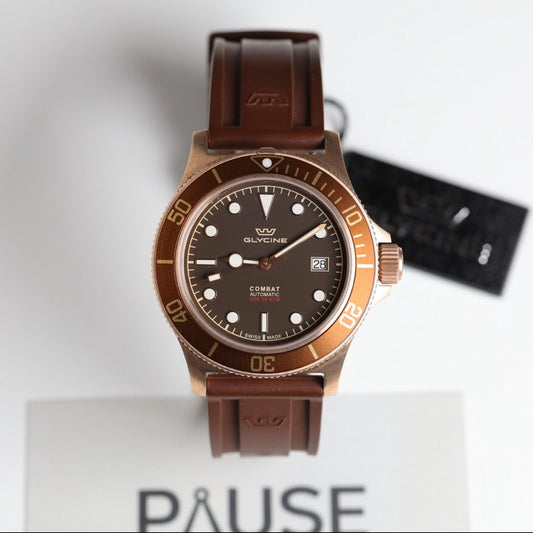 MONTRE GLYCINE : COMBAT SUB 42 BRONZE