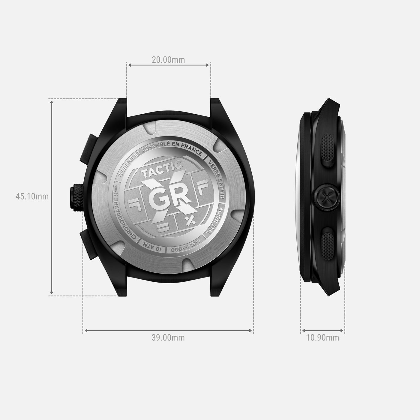 CHARLIE PARIS : GRX CHRONOGRAPHE TACTIC