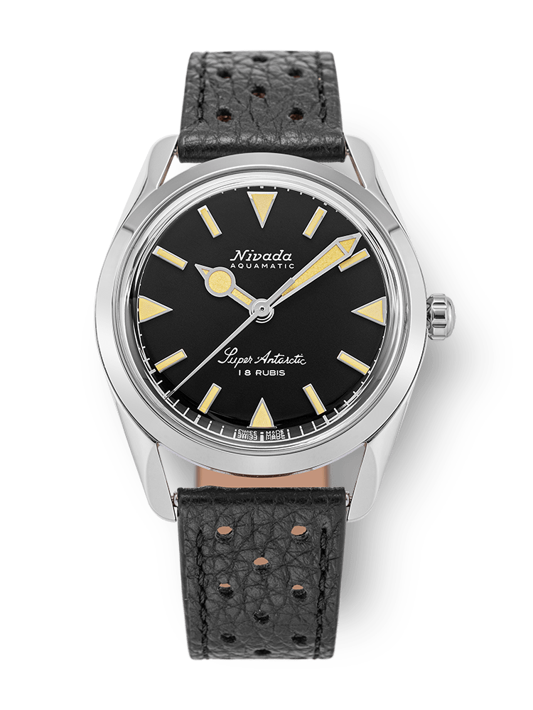 NIVADA GRENCHEN : SUPER ANTARCTIC 35 MM BLACK BEIGE LUMINOVA