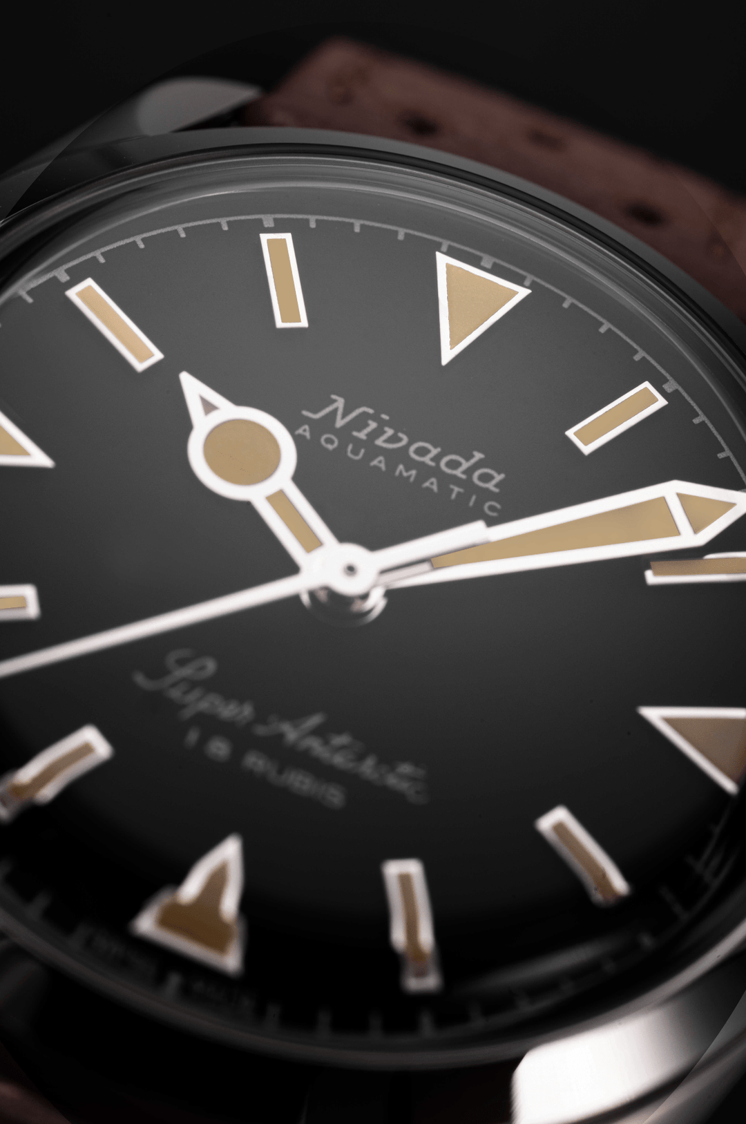 NIVADA GRENCHEN : SUPER ANTARCTIC 35 MM BLACK BEIGE LUMINOVA