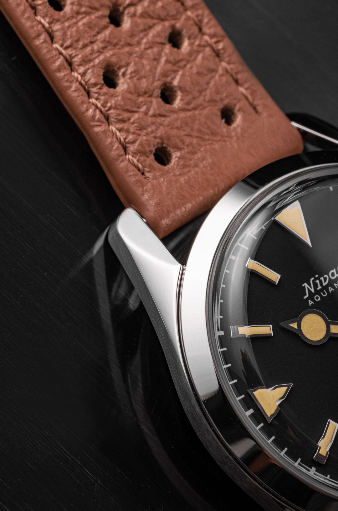 NIVADA GRENCHEN : SUPER ANTARCTIC 35 MM BLACK BEIGE LUMINOVA