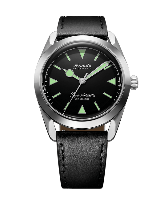 MONTRE NIVADA GRENCHEN : SUPER ANTARCTIC BLACK - INDEX VERTS