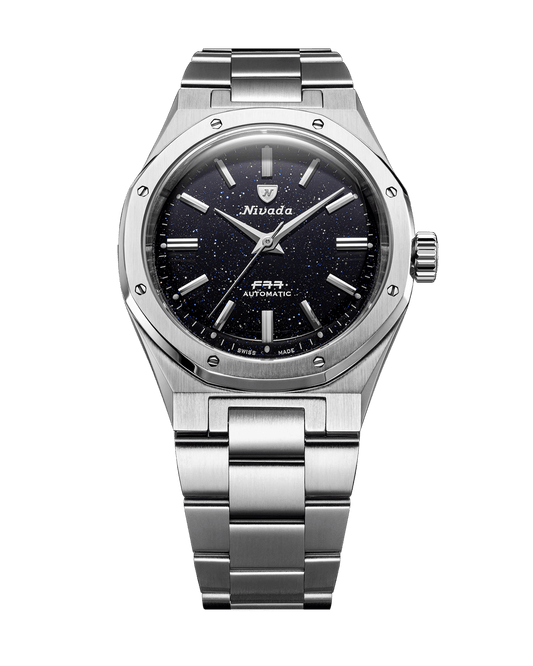 MONTRE NIVADA GRENCHEN F77 AVENTURINE BLEUE MARK 2 38MM