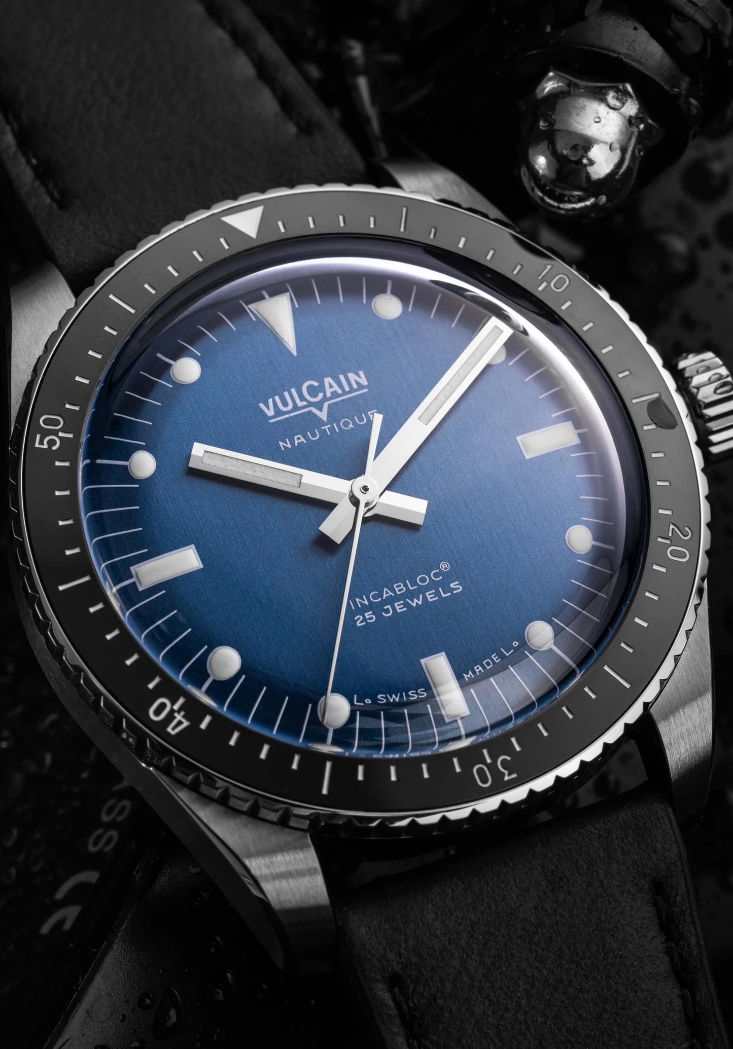 VULCAIN : SKINDIVER NAUTIQUE BLEU - INDEX BLANCS