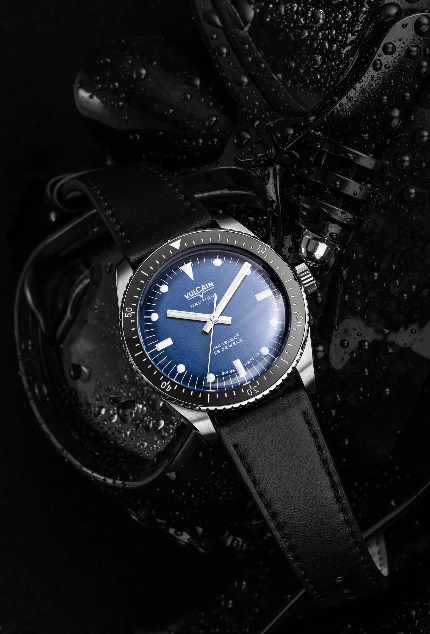 VULCAIN : SKINDIVER NAUTIQUE BLEU - INDEX BLANCS