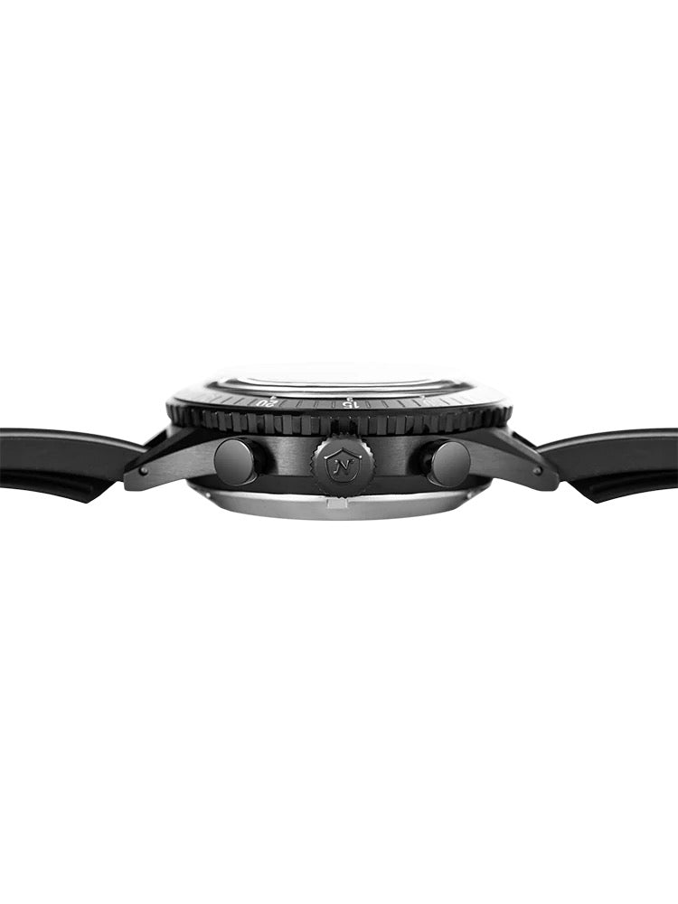 NIVADA GRENCHEN - CHRONOMASTER FULL BLACK - RUBBER - EDITION LIMITÉE 50 PIÈCES