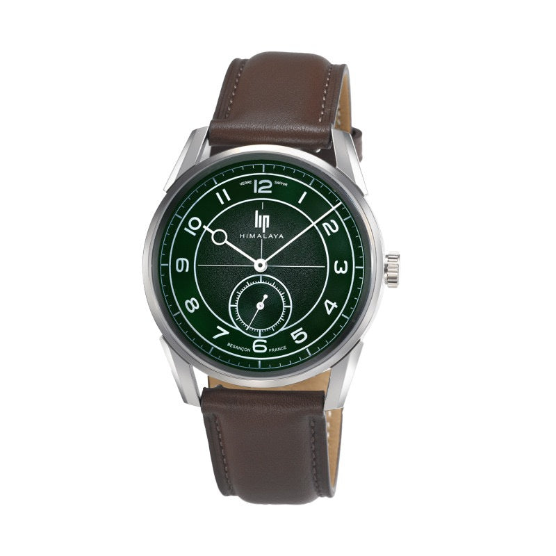 Montre Vintage LIP Himalaya Electronic Années 70 - Boîtier Doré, Bracelet Cuir Marron - Occasion