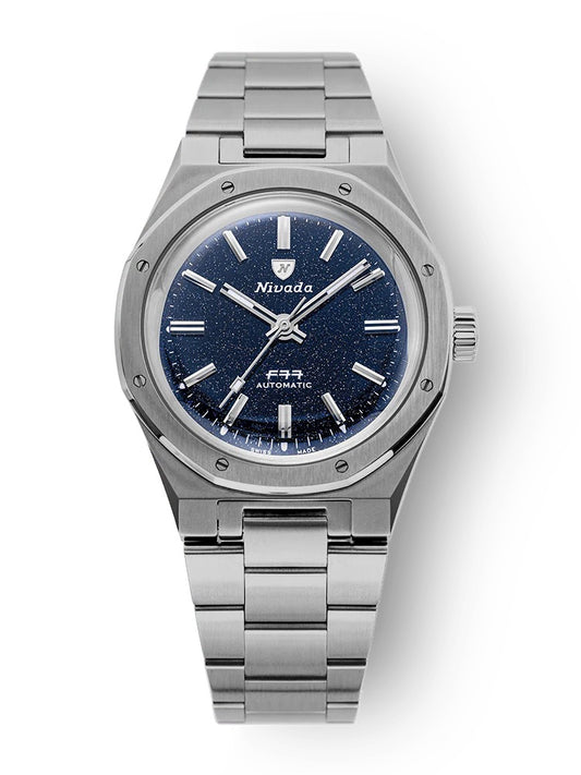 NIVADA GRENCHEN : F77 TITANIUM DARK BLUE AVENTURINE