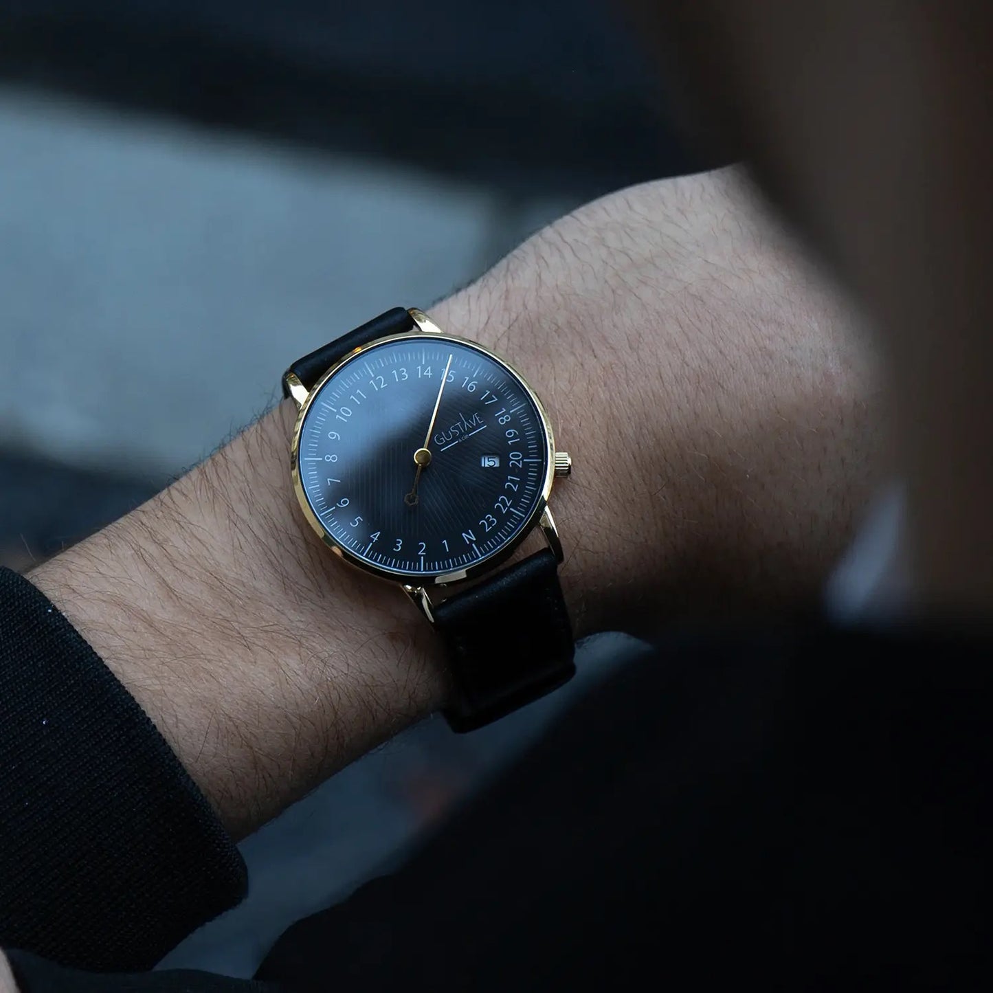 GUSTAVE: ANDRÉ 24H - BLACK DIAL - GOLD CASE