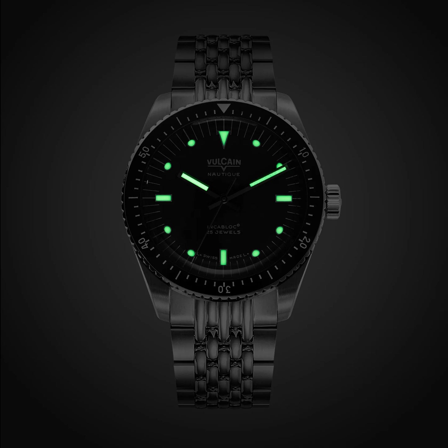 VULCAIN : SKINDIVER NAUTIQUE NOIR - INDEX BLANCS