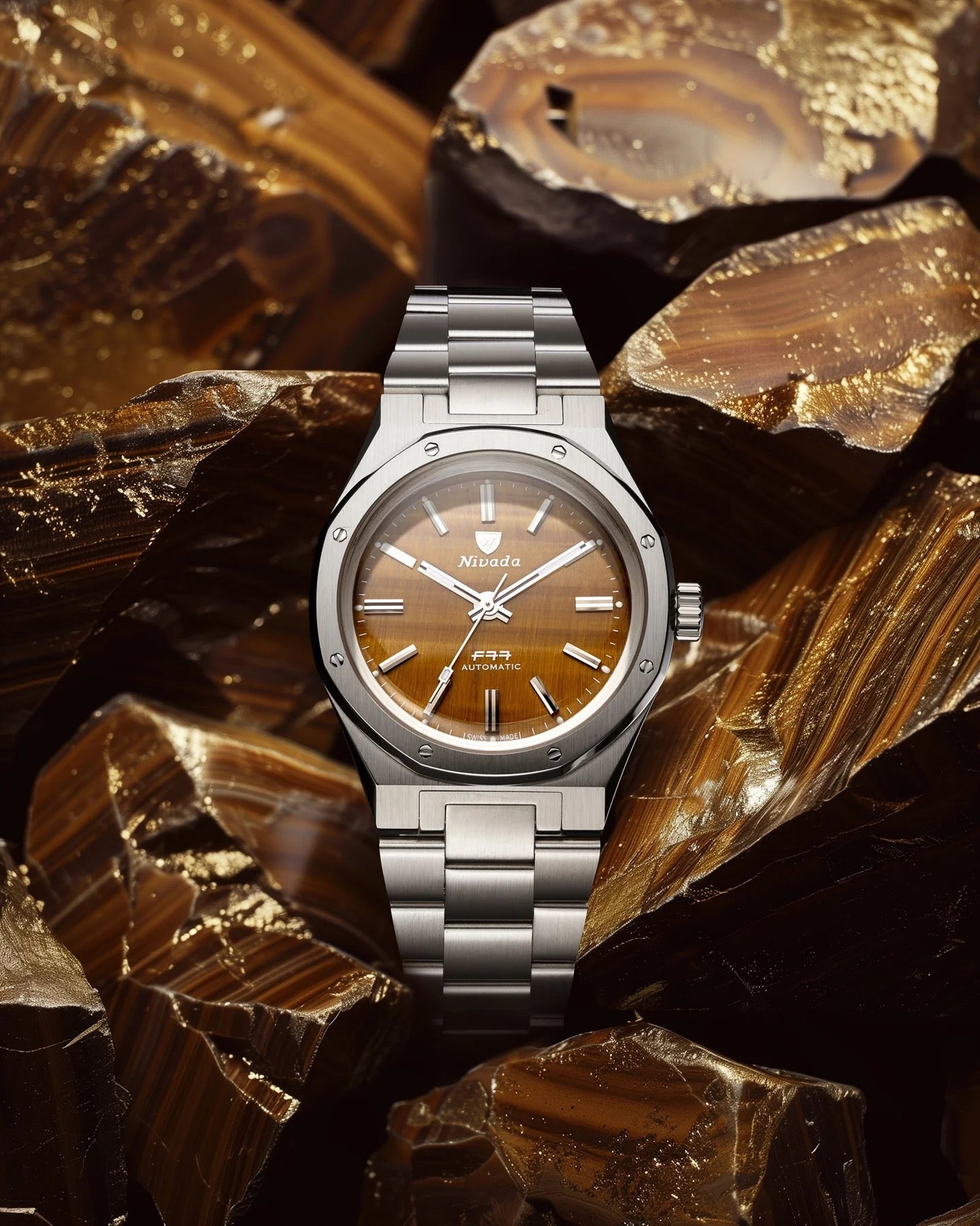 NIVADA GRENCHEN: F77 DARK BLUE AVENTURINE - WITHOUT DATE