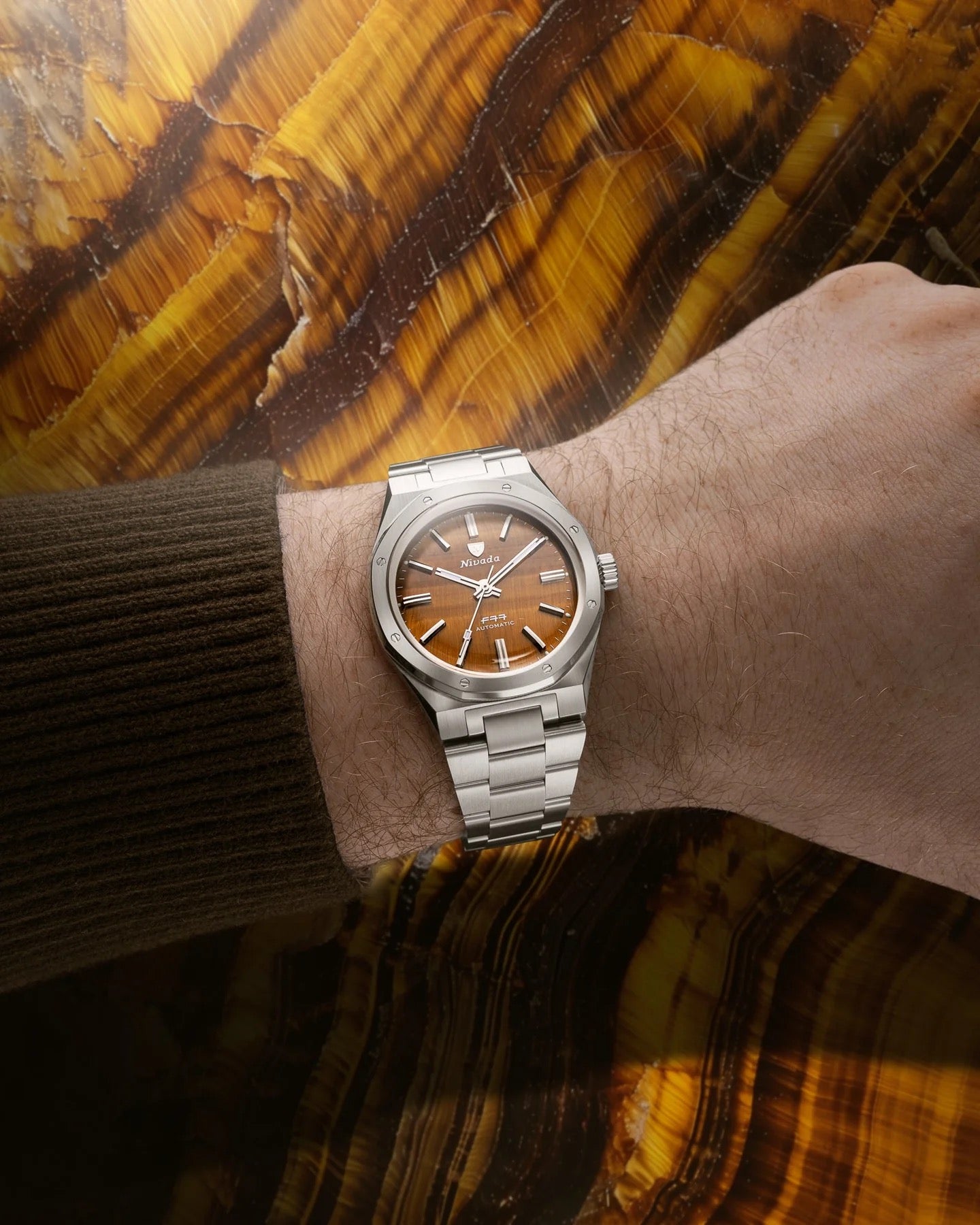 NIVADA GRENCHEN: F77 DARK BLUE AVENTURINE - WITHOUT DATE