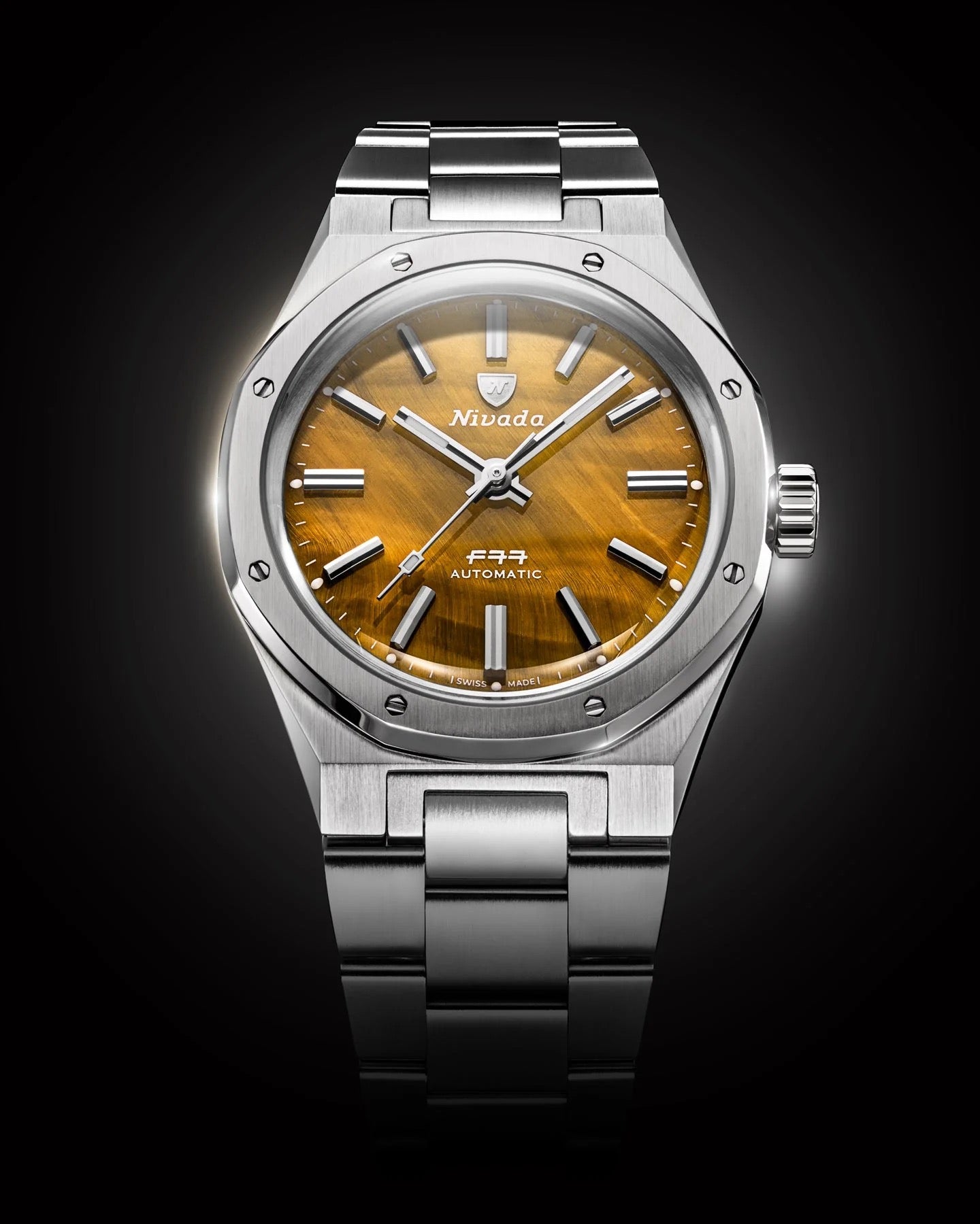 NIVADA GRENCHEN: F77 DARK BLUE AVENTURINE - WITHOUT DATE
