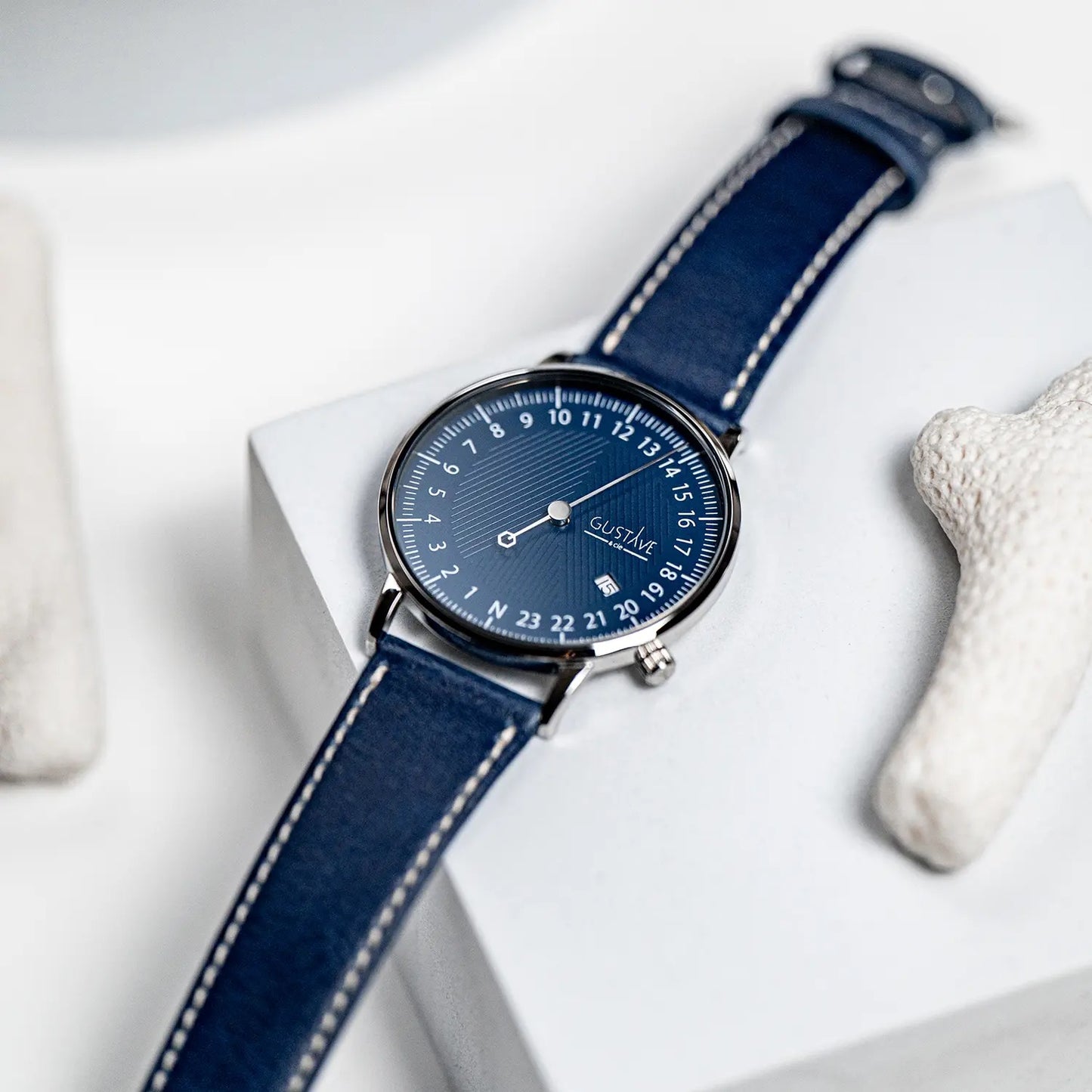 GUSTAVE: ANDRÉ 24H - BLUE DIAL - SILVER CASE