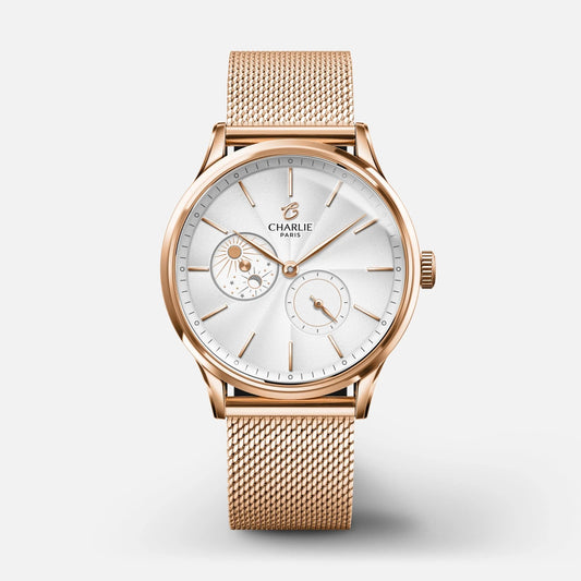 CHARLIE PARIS WATCH: INITIAL 36 DAY/NIGHT ROSE GOLD