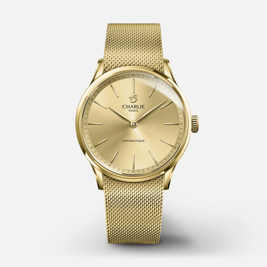 CHARLIE PARIS WATCH: INITIAL 35 GOLD