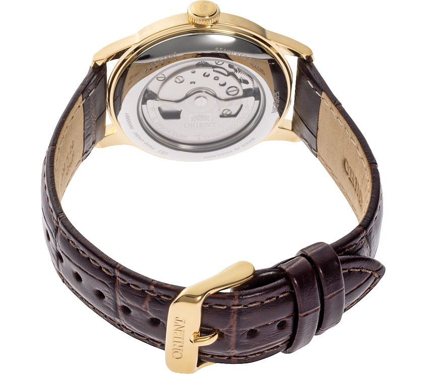 ORIENT : BAMBINO 38MM PETITE SECONDE BLANC & OR RA-AP0106S