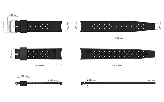 YEMA WATCH: INTEGRATED TROPIC FKM VITON STRAP