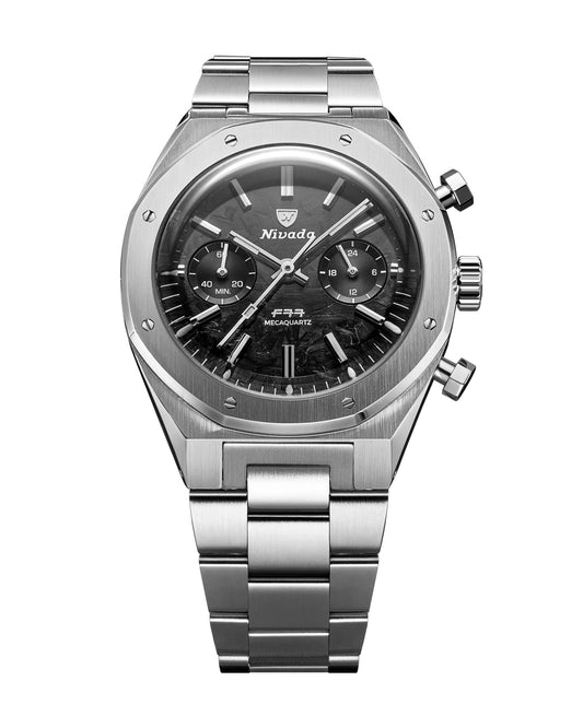MONTRE NIVADA GRENCHEN : F77 CHRONO MECAQUARTZ CARBON 38MM