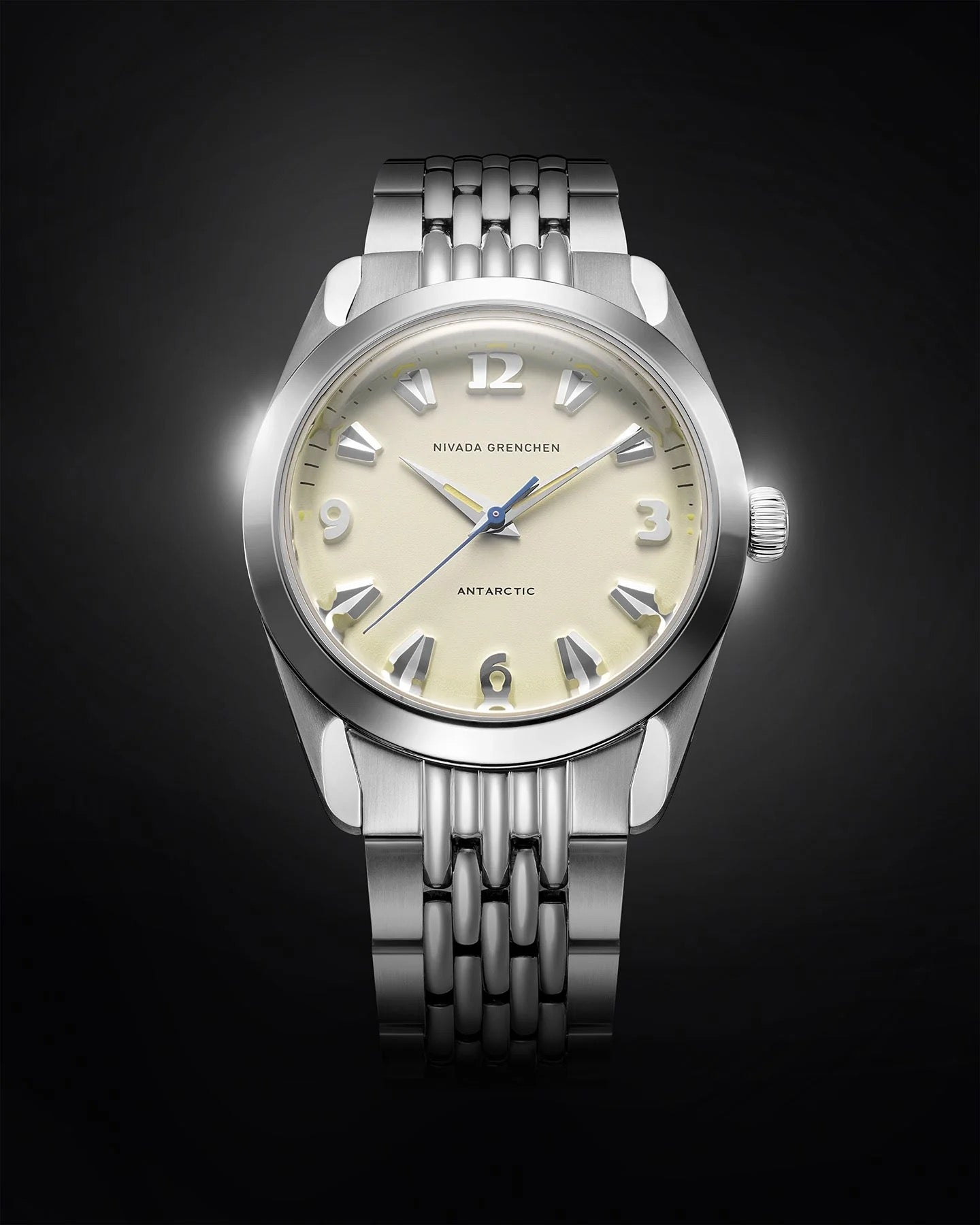 NIVADA GRENCHEN : ANTARCTIC 38 MM EGGSHELL BEIGE LUMINOVA