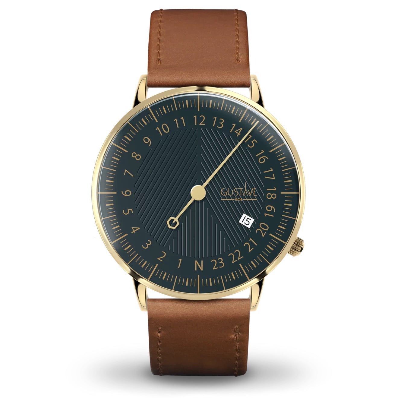 GUSTAVE: ANDRÉ 24H - GREEN DIAL - GOLD CASE