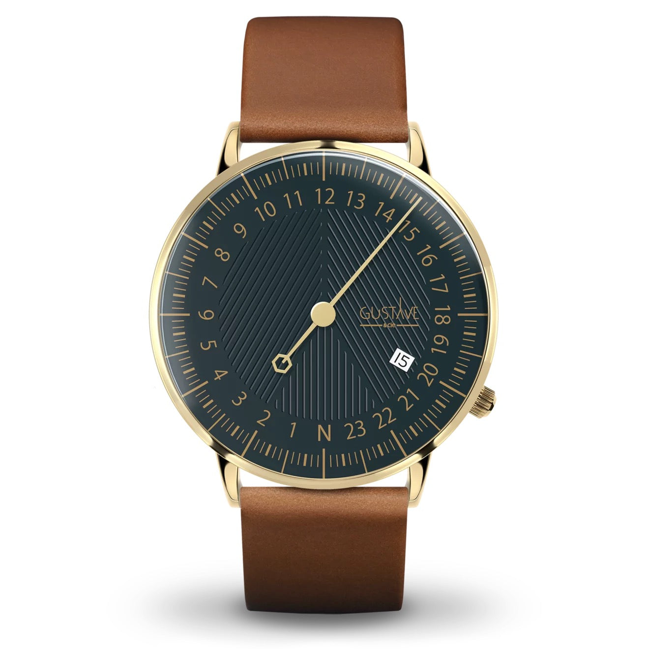 GUSTAVE: ANDRÉ 24H - GREEN DIAL - GOLD CASE