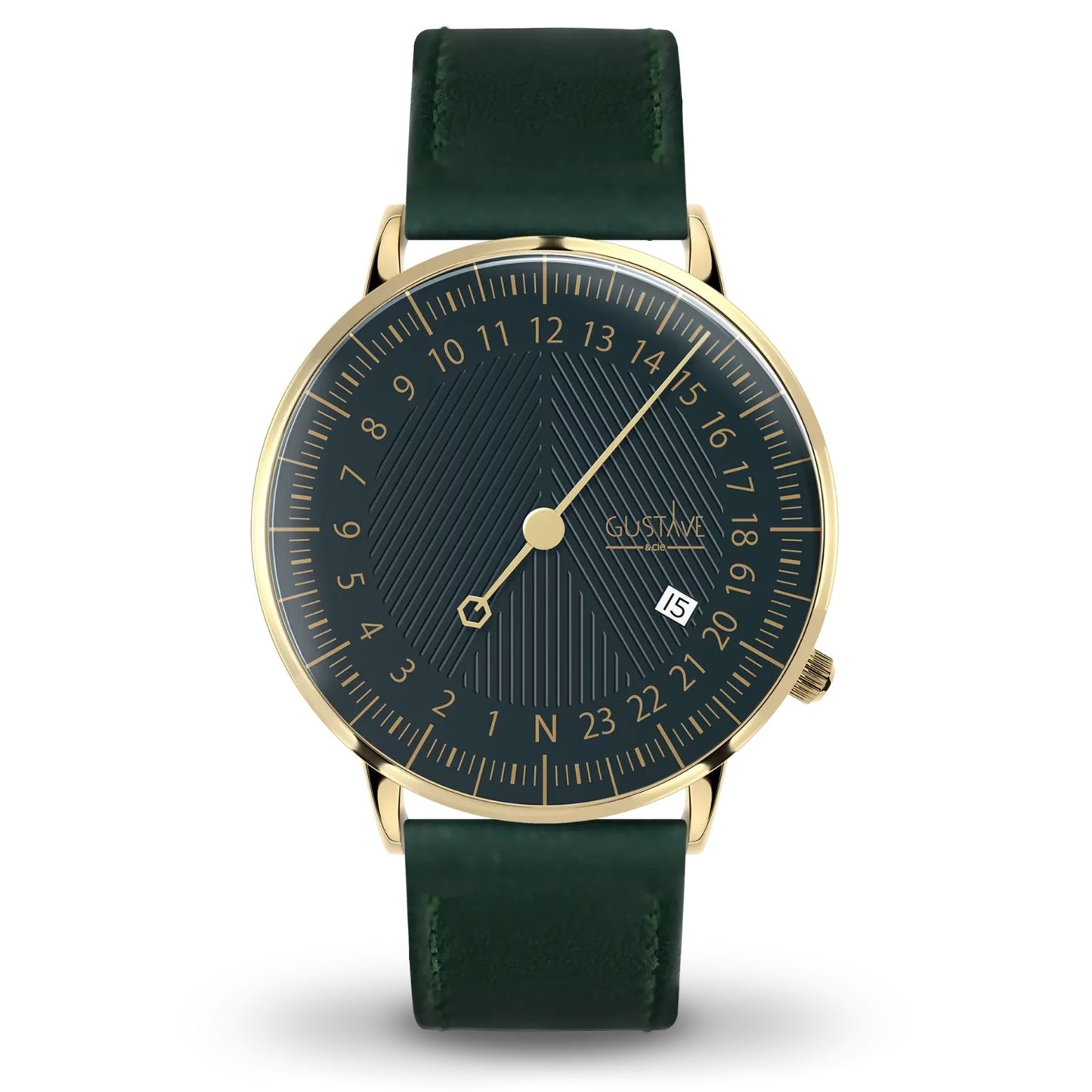 GUSTAVE: ANDRÉ 24H - GREEN DIAL - GOLD CASE