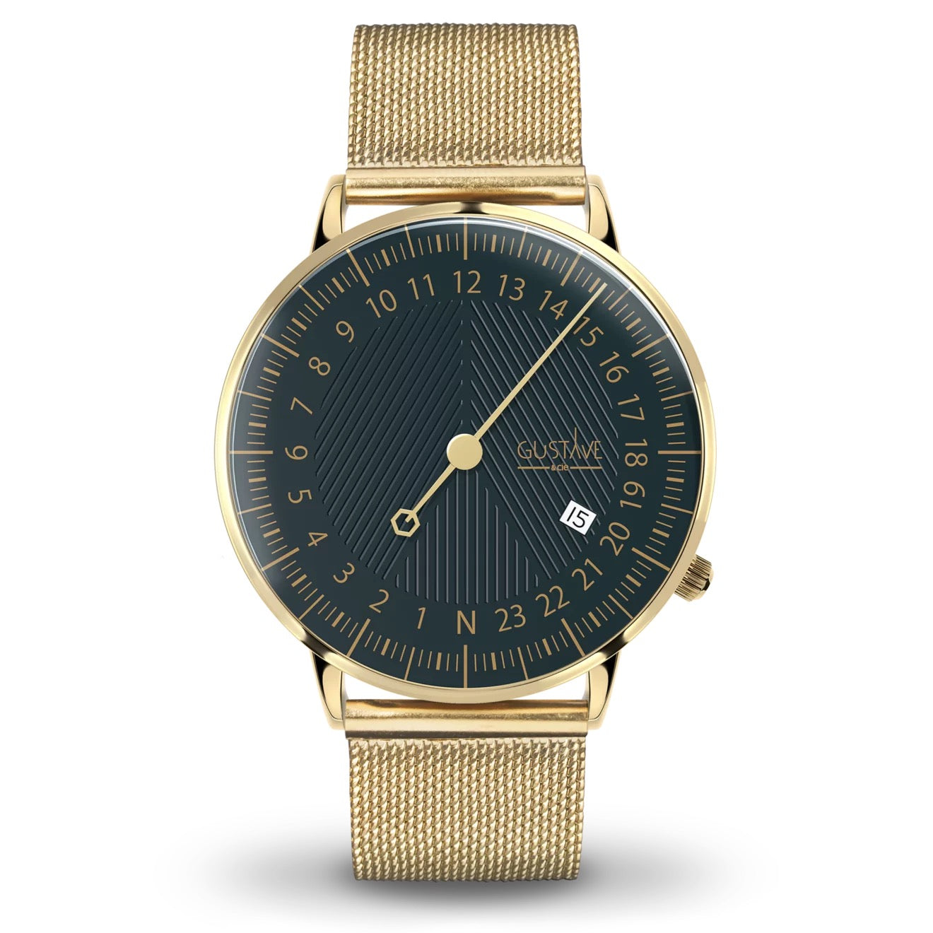 GUSTAVE: ANDRÉ 24H - GREEN DIAL - GOLD CASE