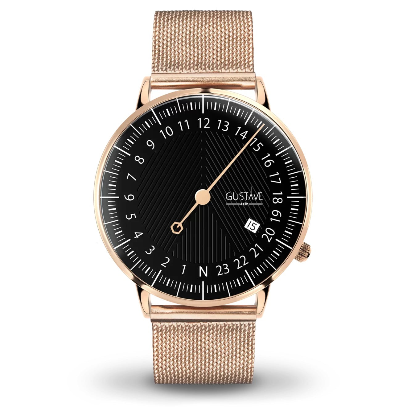 GUSTAVE: ANDRÉ 24H - BLACK DIAL - ROSE GOLD CASE