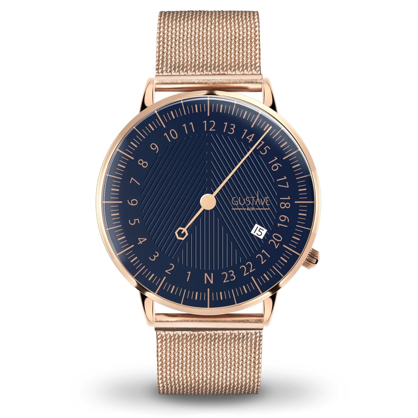 GUSTAVE: ANDRÉ 24H - BLUE DIAL - ROSE GOLD CASE