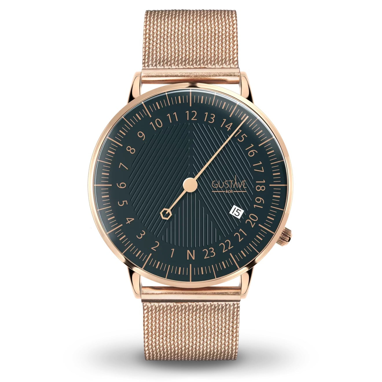 GUSTAVE: ANDRÉ 24H - GREEN DIAL - ROSE GOLD CASE
