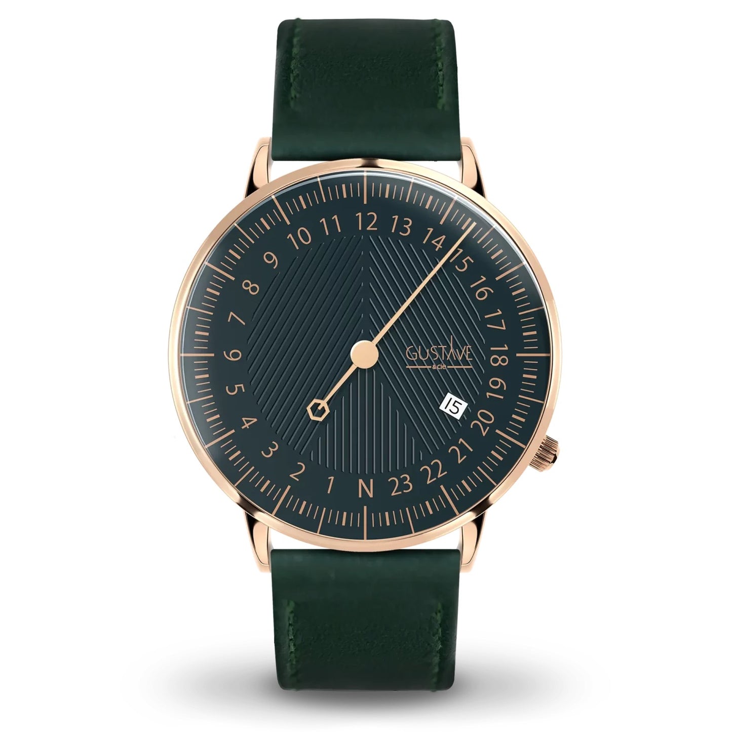 GUSTAVE: ANDRÉ 24H - GREEN DIAL - ROSE GOLD CASE