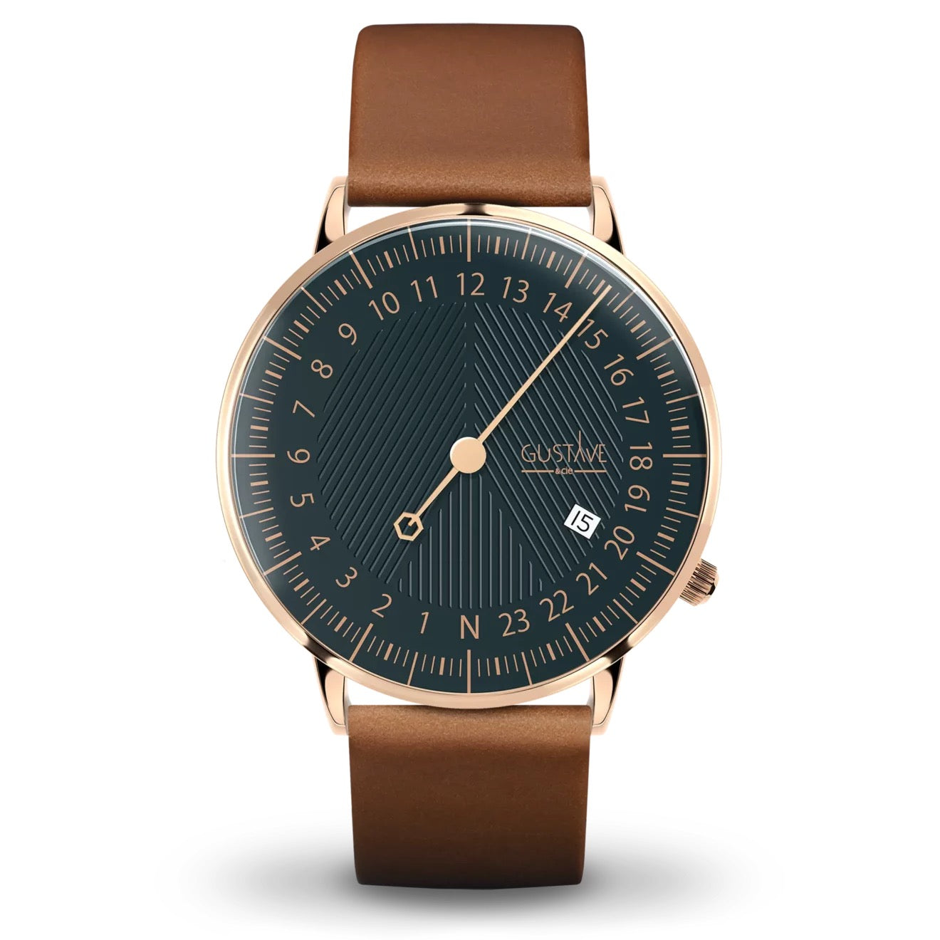 GUSTAVE: ANDRÉ 24H - GREEN DIAL - ROSE GOLD CASE
