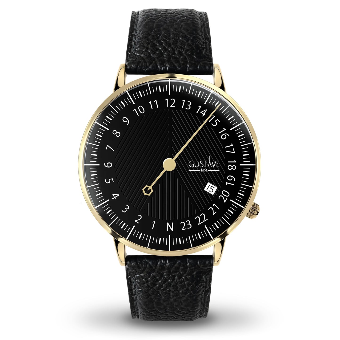 GUSTAVE: ANDRÉ 24H - BLACK DIAL - GOLD CASE