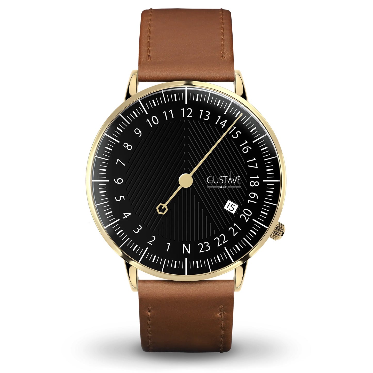 GUSTAVE: ANDRÉ 24H - BLACK DIAL - GOLD CASE